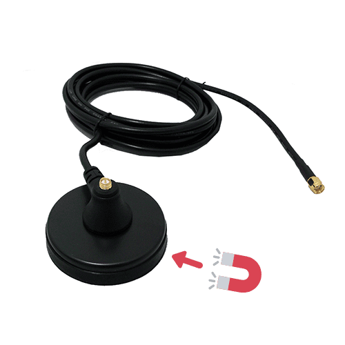 Heavy Duty RP-SMA magnet base + 11 ft. CFD-200 extension cable for RAK 2 Miner or Nebra Indoor